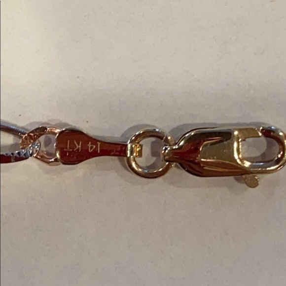 Girls 14k Gold Butterfly ID Bracelet 6 inches - Picture 14 of 15